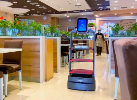 Greeting mode – diversified promotion AI Delivery Robot has many ways to attract customers. It can greet customers in a fixed poiont, or move around to attract customers. It will display advertisements and recommend signature dishes when customers come closer. In short, there is no need to worry about attracting customers. 1639726870249688 Guidance mode – Leading customers to target tables